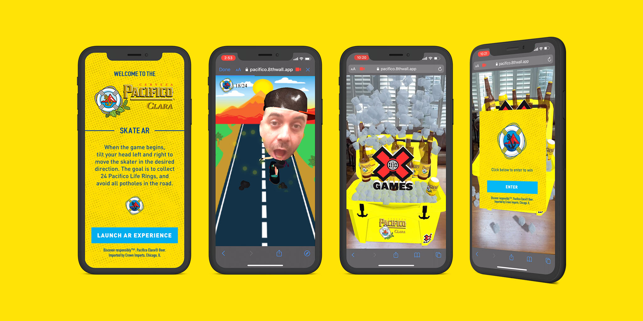 3D models created for an Augmented Reality experience for Pacifico.