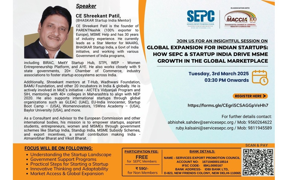Global Expansion For Indian Startups With SEPC